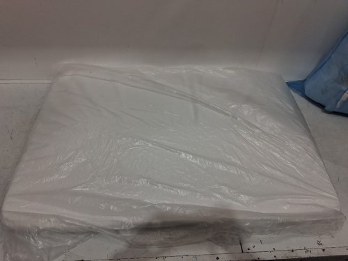 memory foam Pack and Play crib mattress pad - 38" x 26" x 1" - WHITE image 4