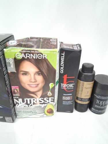 6 ASSORTED HAIR PRODUCTS - ASSORTED BRANDS, TYPES AND USES - COLORCHARM / SPLAT / GARNIER / GOLDWELL TOPCHIC / TOPPIK image 4