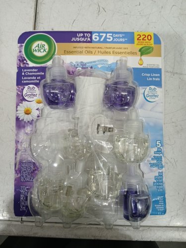 9PC Airwick Essential Oils Air Freshener Unit with Refills - Lavender & Chamomile / Fresh Waters (Model: 1479425) image 2