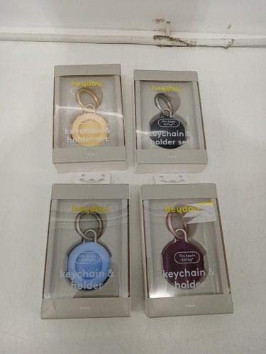 4 Assorted Heyday Airtag Holder and Keychain - Assorted Colours image 2