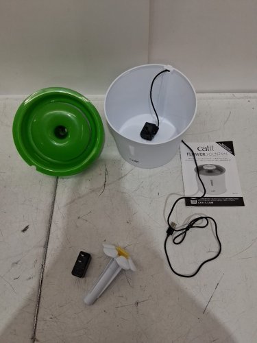 CATIT SENSES 2.0 DAISY FLOWER CAT WATER FOUNTAIN - 3L - GREEN/WHITE (MODEL: 43742W) image 3