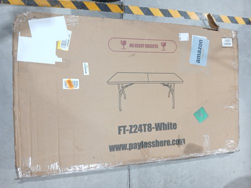 FDW Portable Foldable Picnic Table - 8FT - White (Model: ft-z24t8) image 2