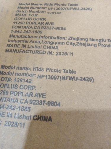 honey joy kids picnic table with umbrella and cushions - 42" x 23" - blue/brown (model: np13007bl) image 4