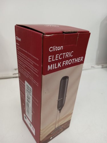 2PC Cliton Battery Powered Milk frother with stainless steel stand - Black image 3