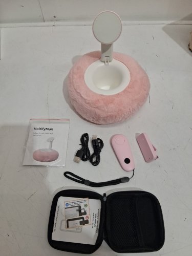 Voltify Max 360 ADJUSTABLE Magnetic Kindle Holder with Page Turner REMOTE - PINK image 3