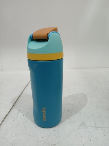 Owala FreeSip Stainless Steel Water Bottle with straw - 16oz - blue/yellow (model: 2856617) image 2