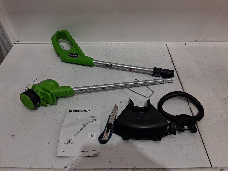 Greenworks *tool only* Cordless String Trimmer with adjustable handle - compatible with 40V greenworks battery - *tool only* - 12"- green/black (Model: stf309) image 3