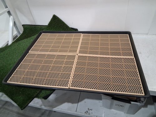 HOMPET potty system with 2 grass pads pee pad and tray - 45" x 32" - black/green (model: gc0001) image 5