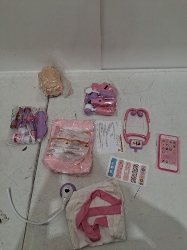 24pc Meland Toy Doctor playset Kit with Carrying Bag - pink (model: 918) image 3
