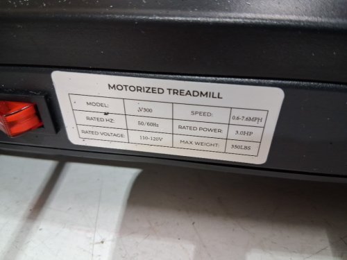 COMPACT UNDER DESK WALKING TREADMILL - 3.0HP - 0.6-7.6MPH - 350lb max - BLACK (MODEL: V300) image 6