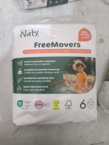 Naty Vegan Diaper Training Pants - Size 6 - White (Model: A0086858) image 3