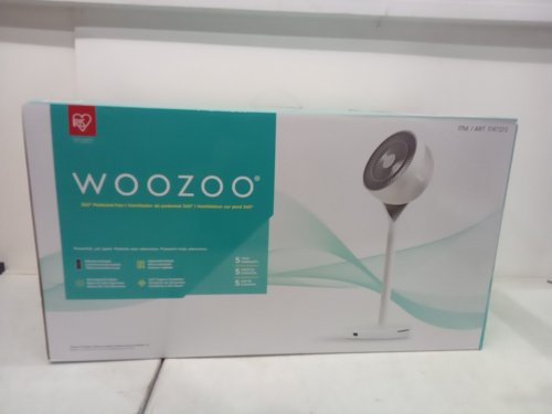 IRIS USA WOOZOO Pedestal Standing Fan with Remote - 12speeds - white\grey (model:100137) image 2