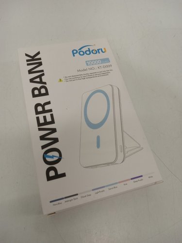 podoru MAGSAFE wireless power bank WITH FOLDING MAGNETIC STAND - 5W/7.5W/10W/15W - 10000mah - black (model: kt-d009) image 2