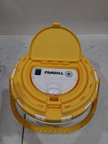 frabill Aerated Bait Bucket - 1.3 gallon capacity - yellow/white (model: 4823) image 4