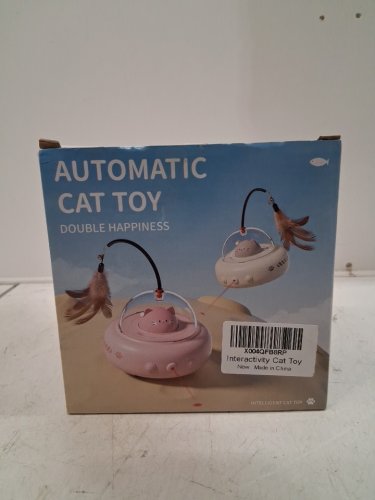 2-IN-1 RECHARGEABLE AUTOMATIC INTERACTIVE UFO CAT TOY - WHITE image 4