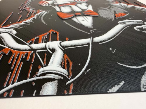 8"x8" 3D Printed- Jigsaw from SAW- Textured Photo image 2