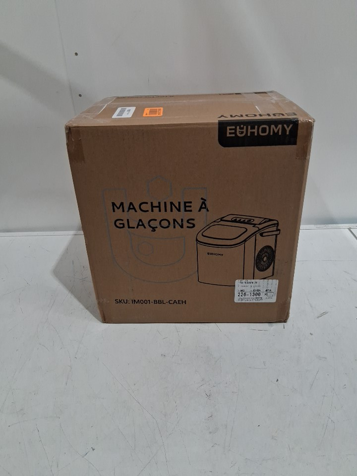 EUHOMY Countertop Ice Maker Machine with Handle, Basket and Scoop - MAKES 26LB/Day - BLACK (MODEL: im-06d/IM001-Bbl-CAEH) image 2