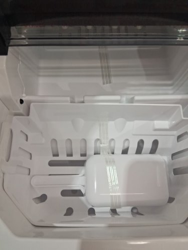 EUHOMY Countertop Ice Maker Machine with Handle Basket and Scoop -1.2l - MAKES 26LB/Day - BLACK (model: im011-bbl-caeh) image 5