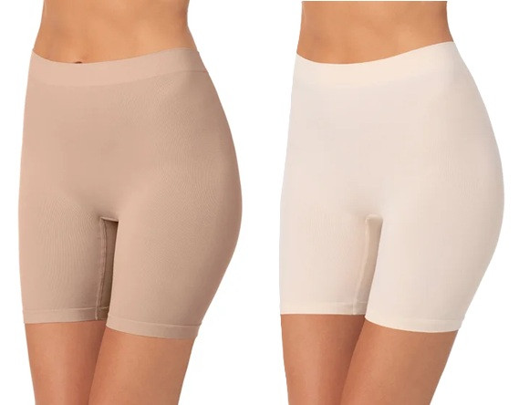 2PK WOMEN'S JONES NEW YORK SEAMLESS SLIP SHORT - LARGE - BEIGE/CREAM - (STYLE: 2857622) image 2