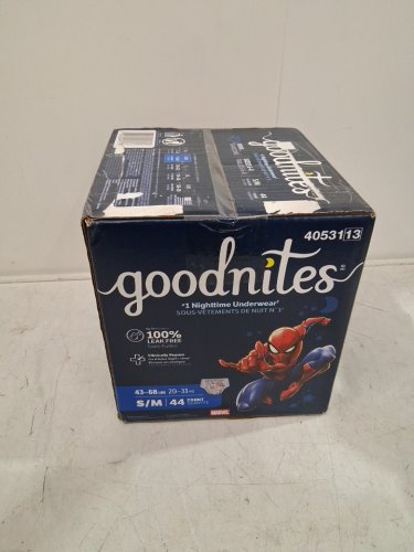 44PK boy's GOODNITES NIGHT TIME disposable training UNDERWEAR - small/medium (43-68lbs) - MARVEL SPIDERMAN image 2