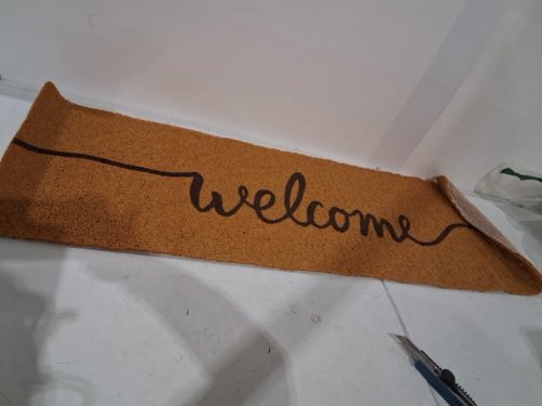 pvc noodle welcome mat - 16" x 45" - brown image 3