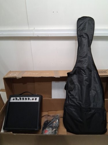 Electric Guitar Beginner Kit with Amplifier for Starters - 39" - black (model: mu10142us) image 4