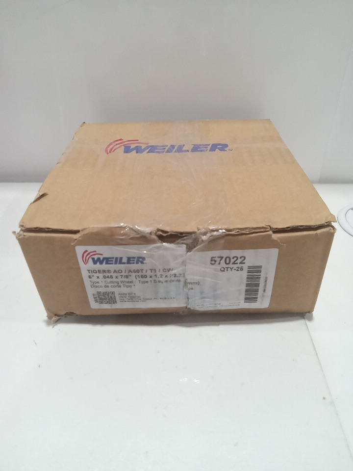 25PK WEILER TIGER A0 cutting wheel - 6"x .045 x7/8"- Type1D - 10,200 MAXRPM - steel/metal (Model: 57022) image 3