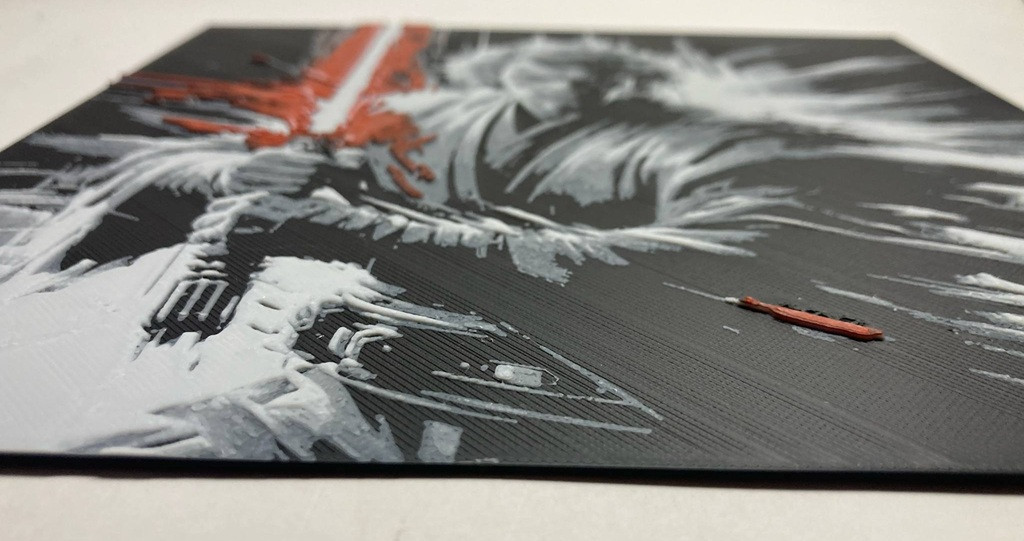 8"x8" 3D Printed- Anakin Skywalker - Star Wars - Textured Photo image 2