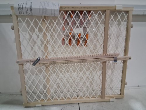 toddleroo by North States Diamond Mesh safety Gate - 26.5" - 42" x 23" - wood (model: 4600) image 2