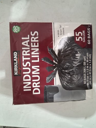 60PK KIRKLAND SIGNATURE  Smart Tie Industrial Drum Liners - 55 GAL - BLACK (MODEL: 878519) image 3