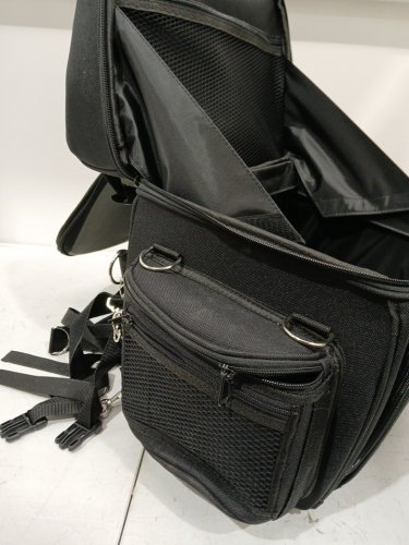 Milwaukee Leather Black Medium Motorcycle Textile Sissy Bar Travel Bag - 4" x 8" x 6" - Black - (Model-SH682) image 9