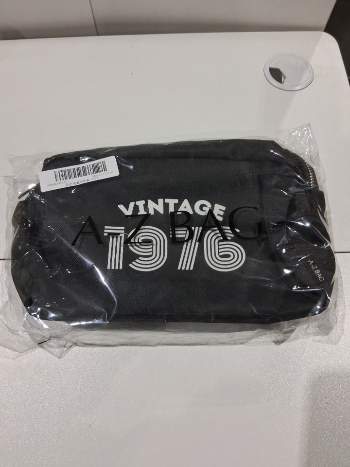 2pc A-Z BAG Toiletry and makeup organizer bag set - Vintage 1976 - Black - (Model: PE47) image 3