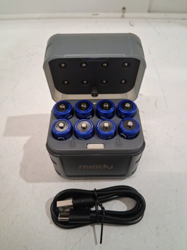 8PK MIADY LITHIUM RECHARGEABLE AA BATTERIES WITH CHARGING CASE - GREY (MODEL: TF-CD-066CE) image 2