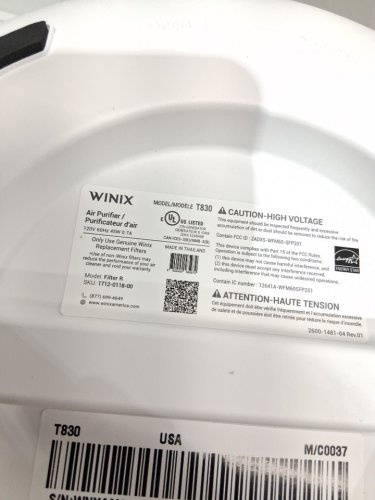 Winix large room air purifier - up to 1938sq ft - grey/navy - (Model: T830) image 5