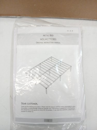 ALLEWIE METAL PLATFORM BED FRAME - QUEEN (MODEL: WDLWCTTC003) image 5