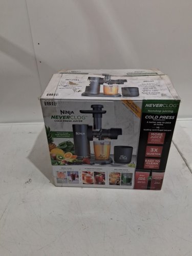 ninja never clog cold press juicer - 150w - black (model: 2555552/jc155cco) image 2