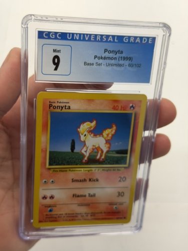 CGC GRADED MINT 9 BASE SET PONYTA 60/102 image 2