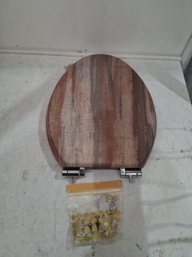 Angol Shiold Molded Wood Toilet Seat - 18"  ELONGATED - BROWN image 3