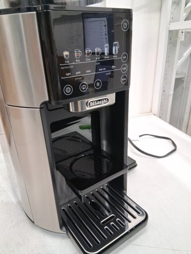 delonghi truebrew 2-in-1 single serve & drip coffee maker with built-in grinder - 5 cup thermal carafe - black/stainless steel (model: cam51035m) image 6