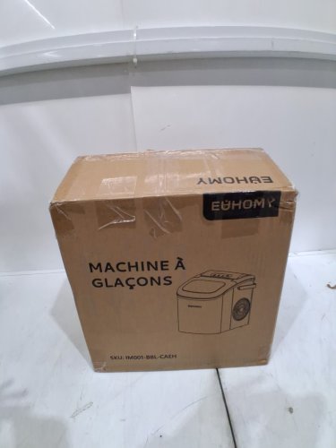EUHOMY Countertop Ice Maker Machine with Handle, Basket and Scoop - MAKES 26LB/Day - BLACK (MODEL: im-06d/IM001-Bbl-CAEH) image 2