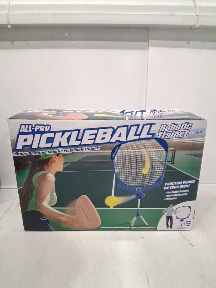 all-pro battery operated robotic pickleball trainer - blue image 2