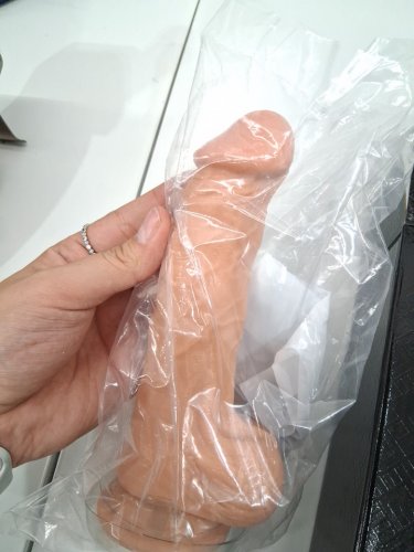 WIRELESS REMOTE CONTROL VIBRATING DILDO - 5.5" - BEIGE image 3