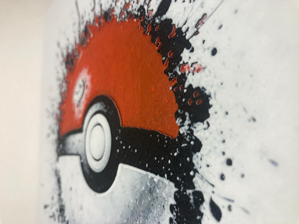 8"x8" 3D Printed - Pokéball - Pokémon - Textured Photo image 3