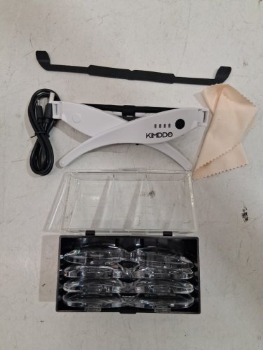 KIMDDO Magnifying Glass with Light and 4 Detachable Lenses - 1.5X to 5X - BLACK/CLEAR - (MODEL:12539DC2) image 3