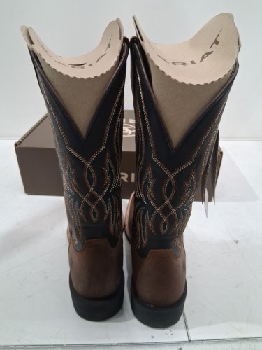 men's ariat Sport Rustler Western Boot - size 9.5 (extra wide) - Brute Brown/Tack Room Black (style: 10025127) image 5