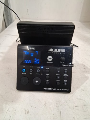 8pc Alesis Nitro Bluetooth MAX Drum Kit with Quiet Mesh Pads - BLACK (MODEL: NITROMAXKITXUS) image 8