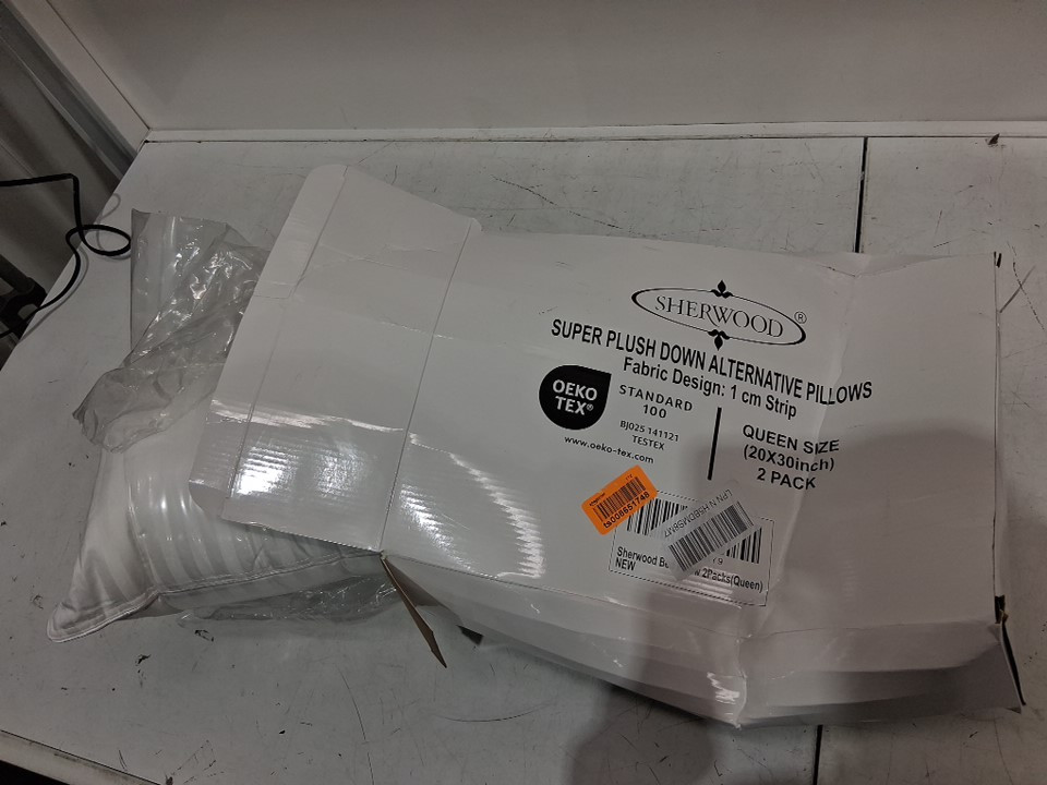 SHERWOOD HOTEL COLLECTION super plush DOWN ALTERNATIVE PILLOWS - king - 18" x 30" - WHITE image 2