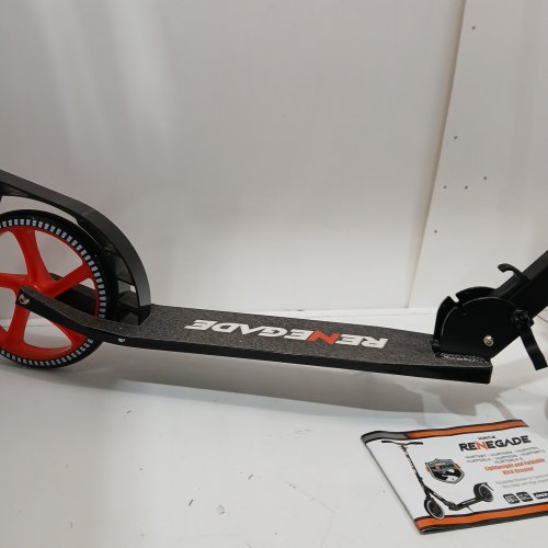 HURTLE RENEGADE ADJUSTABLE SCOOTER WITH KICKSTAND - ADJUSTS FROM CHILD TO ADULT HEIGHT - BLACK (MODEL: HURTSBLK) image 5