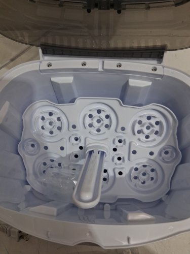 BabyBrezza Bottle Washer Pro 3-in-1 washer/sterilizer/dryer - holds 4 bottles - black/white (model: BRZ0103) image 4