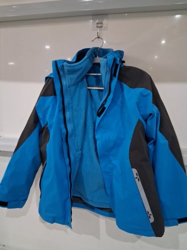 women's 3-in-1 winter interchange sports jacket -medium-blue/ black image 2